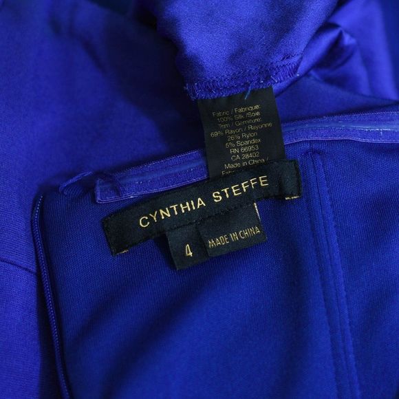 Cynthia Steffe strapless blue silk dress - Picture 8 of 8